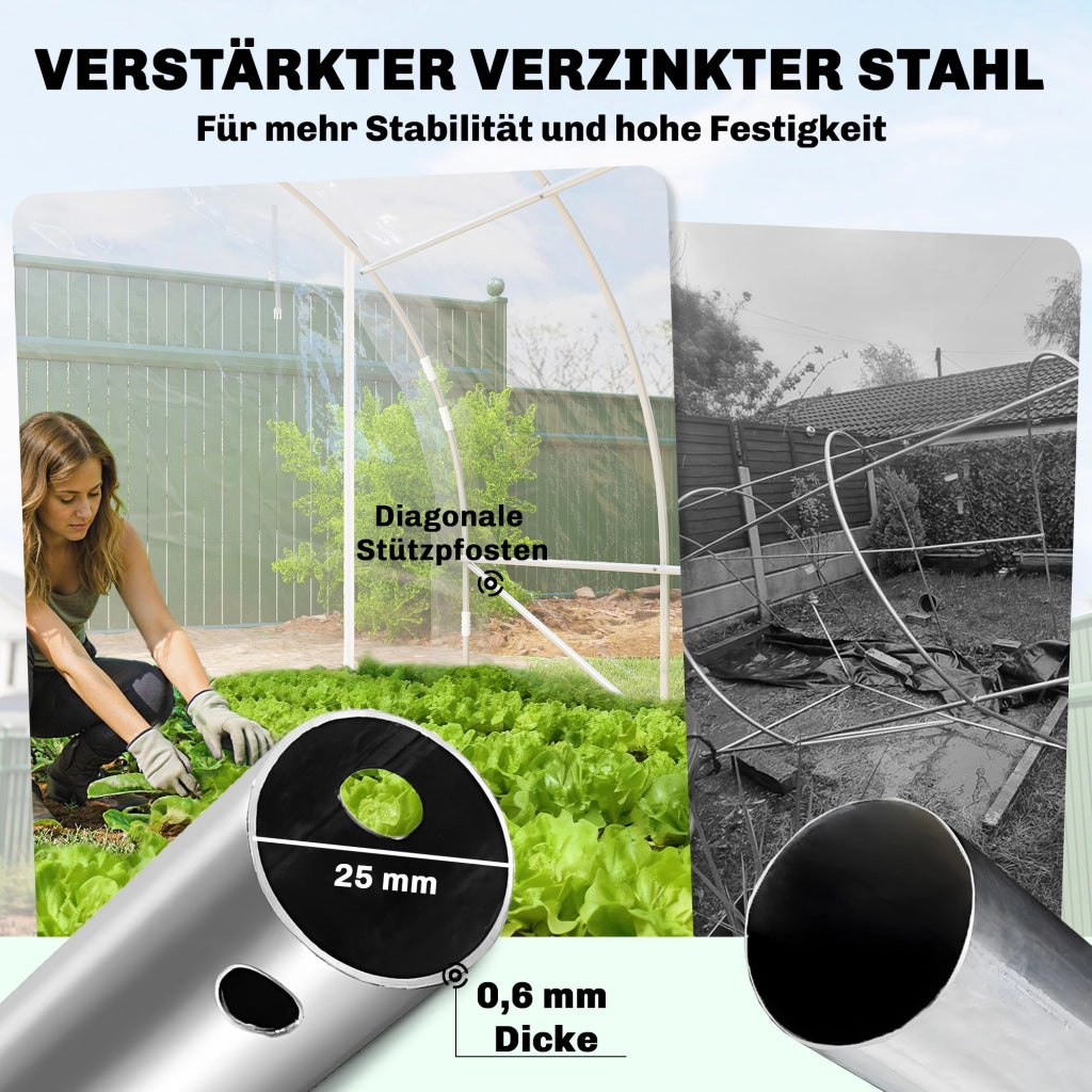 Serra Polytunnel ¨C Minimal ¨C Verde Trasparente 2x3x2m