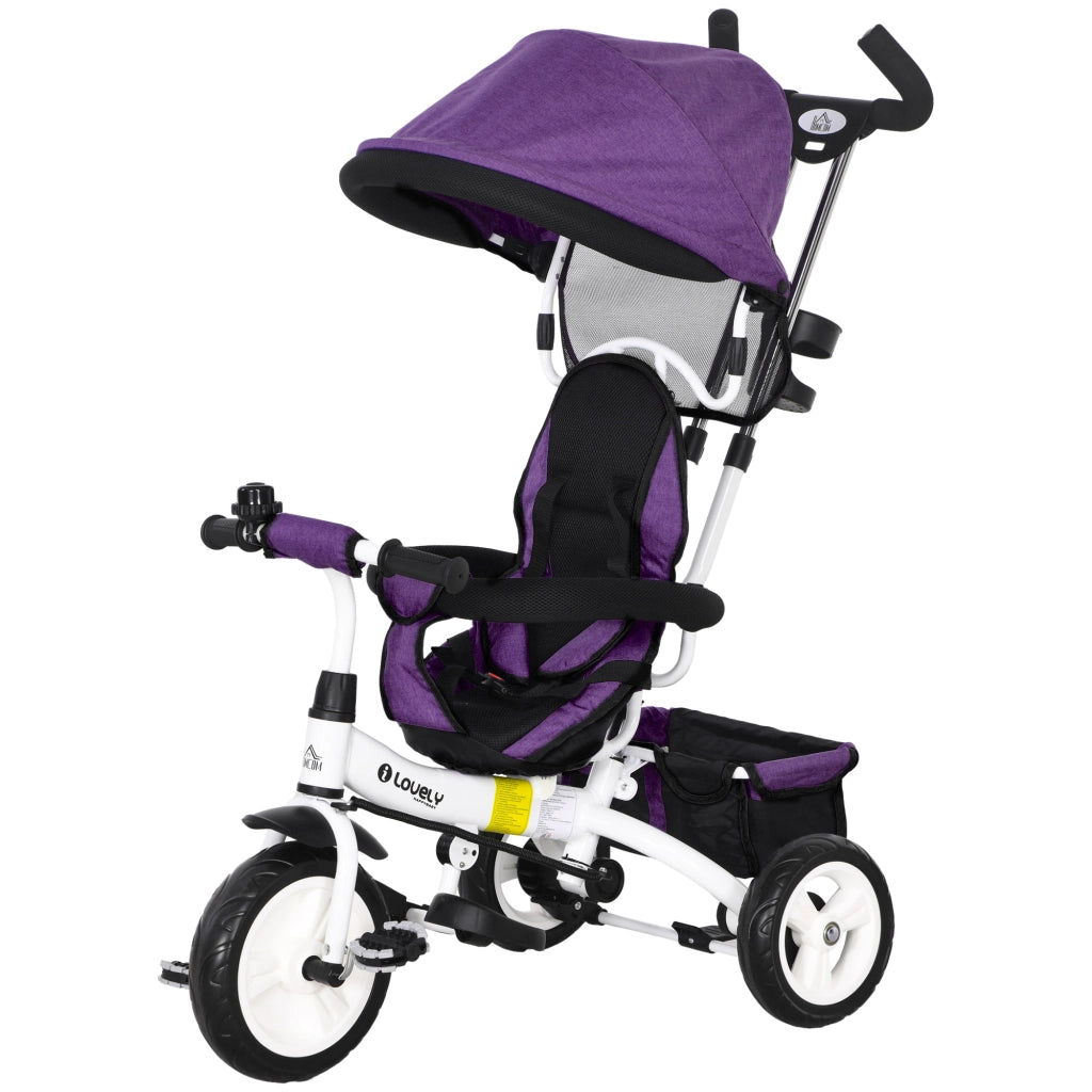 Triciclo per Bambini con Cinturino di Sicurezza ¨C Minimal ¨C Viola
