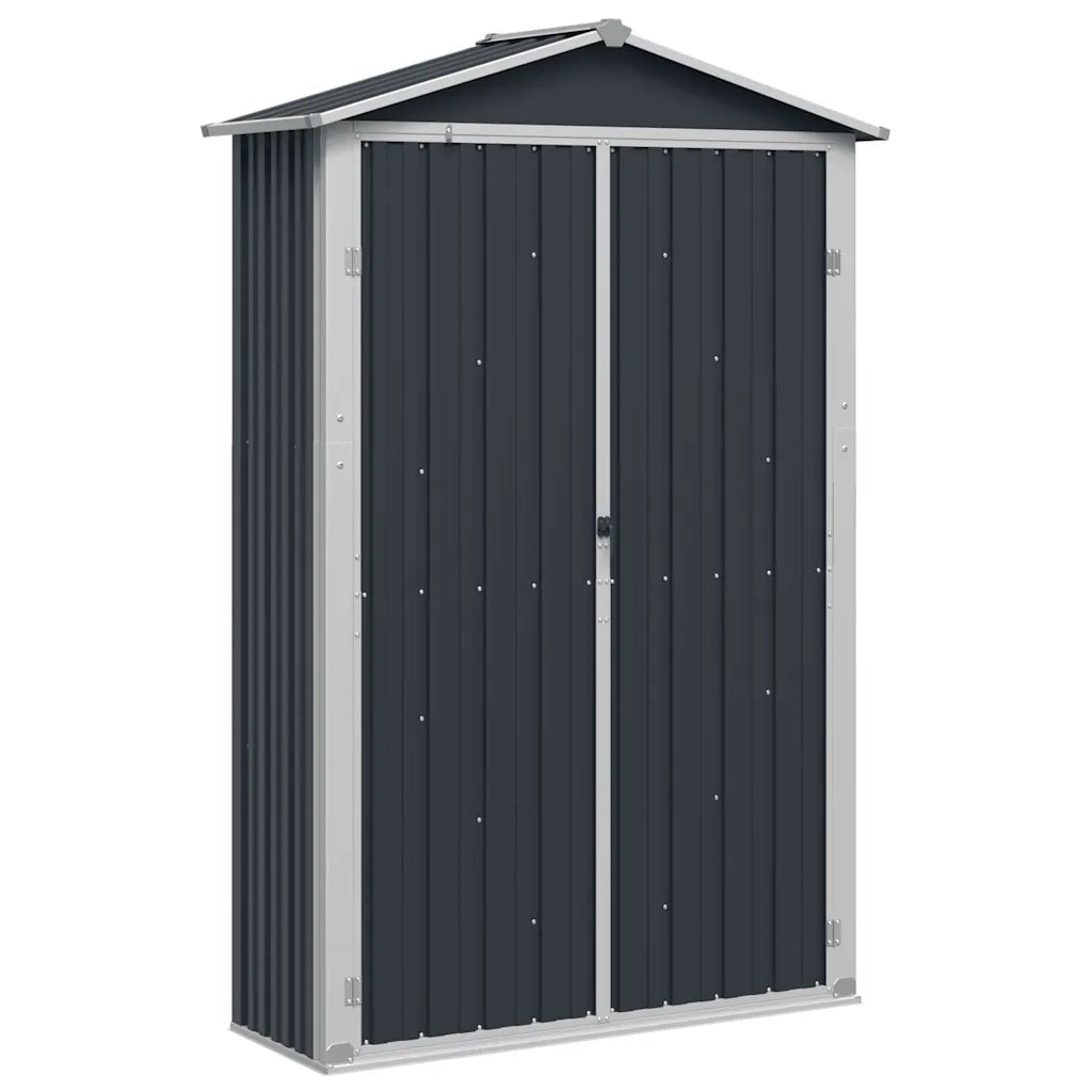 Capanno da Giardino Antracite 107,5x46x183cm in Acciaio Zincato cod mxl 65863