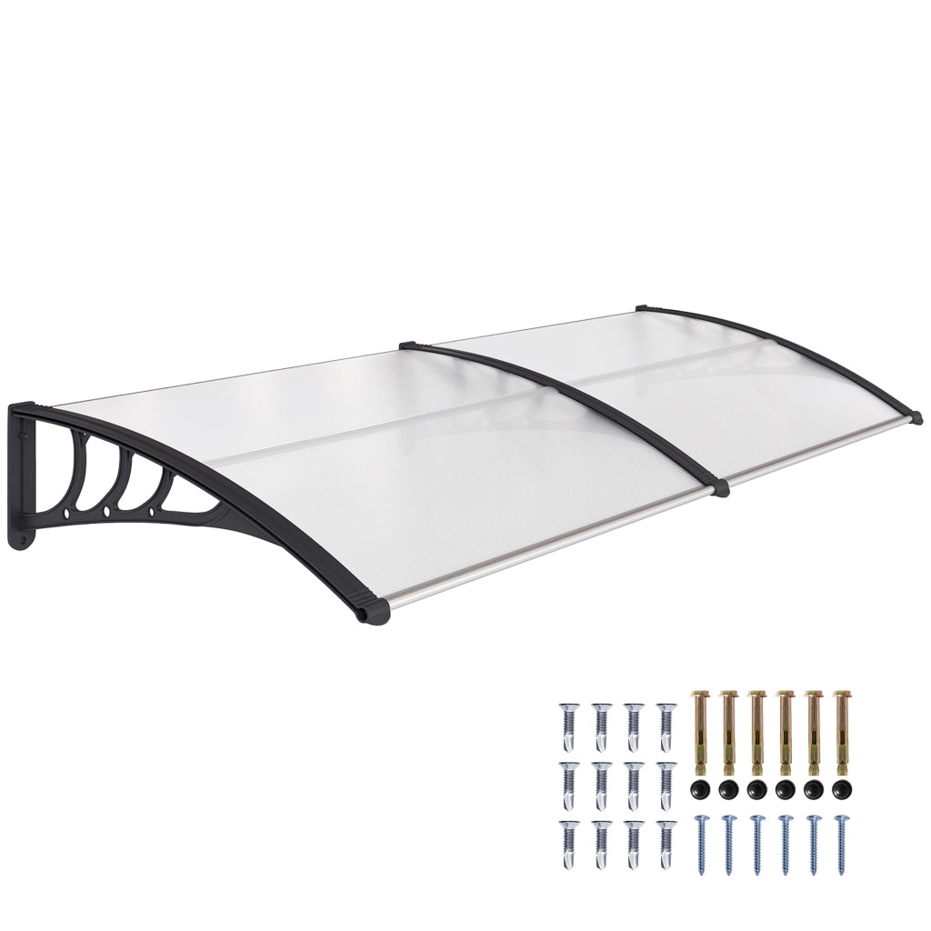 Tettoia per Porta d'Ingresso ¨C Minimal ¨C 75x195x23 cm Poli carbonato Trasparente