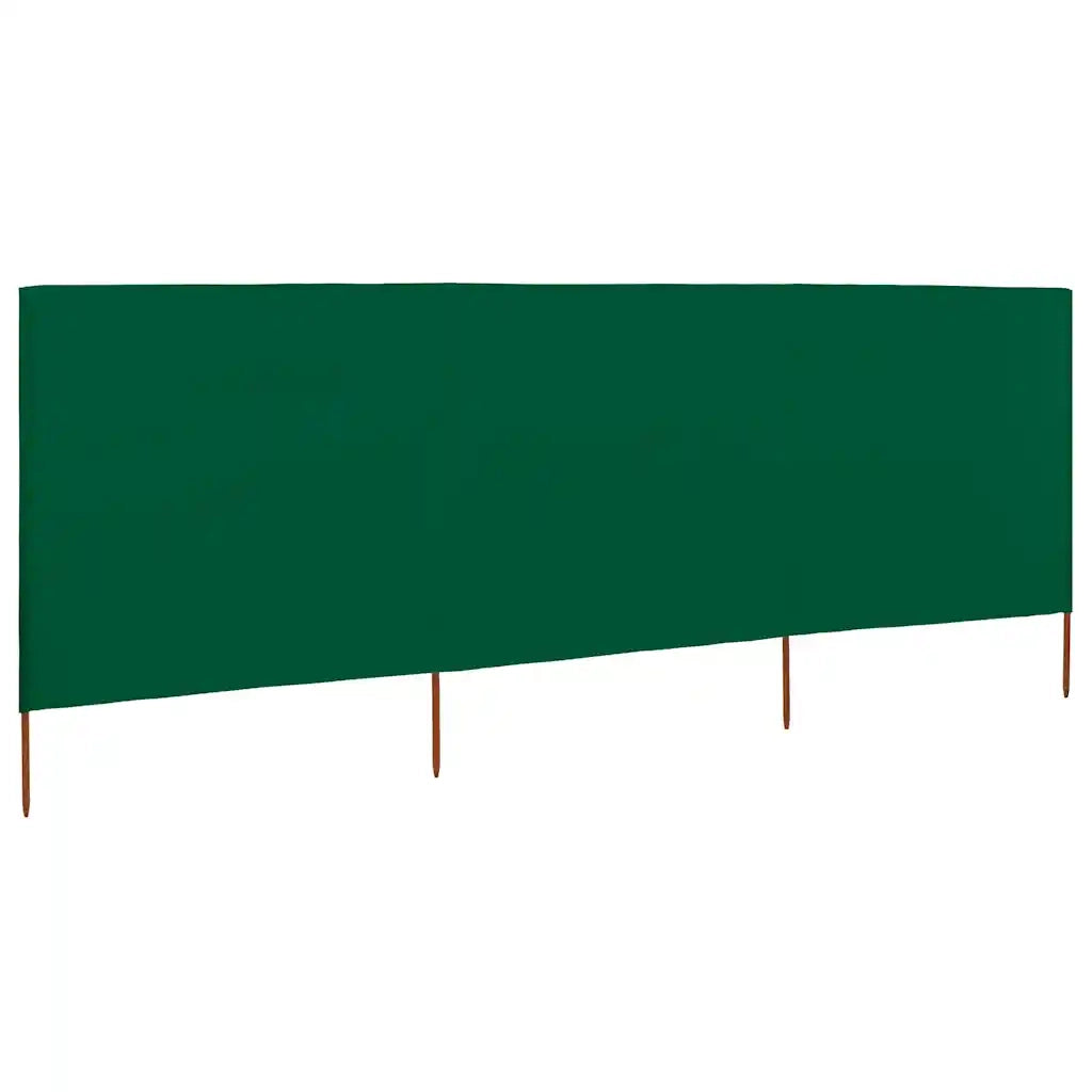 Paravento a 3 Pannelli in Tessuto-Divisorio 400x80 cm Verde