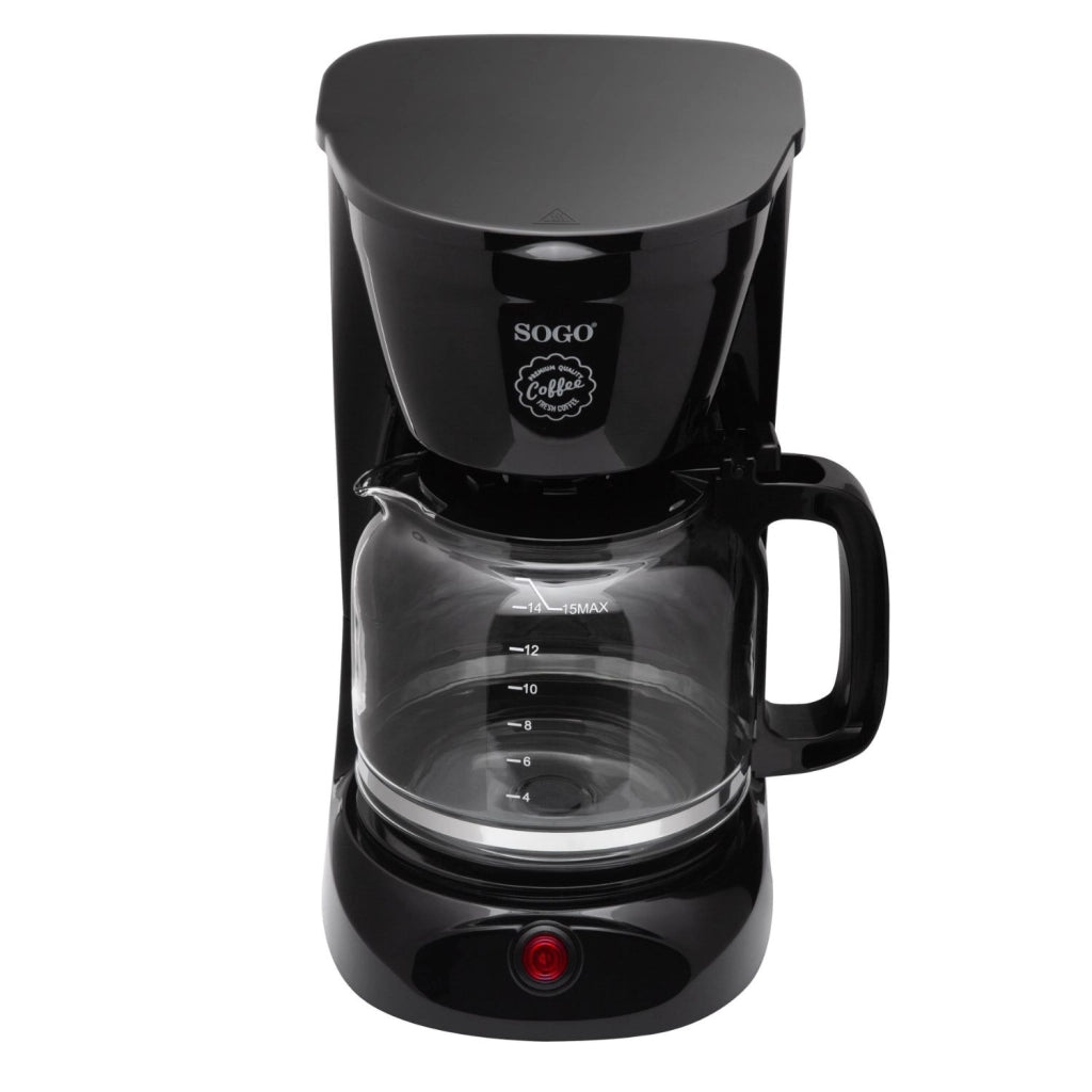 Macchina caffè americano a goccia elettrica, caraffa vetro 1,8L, 15 tazze con funzione antigoccia 950W - SOGO