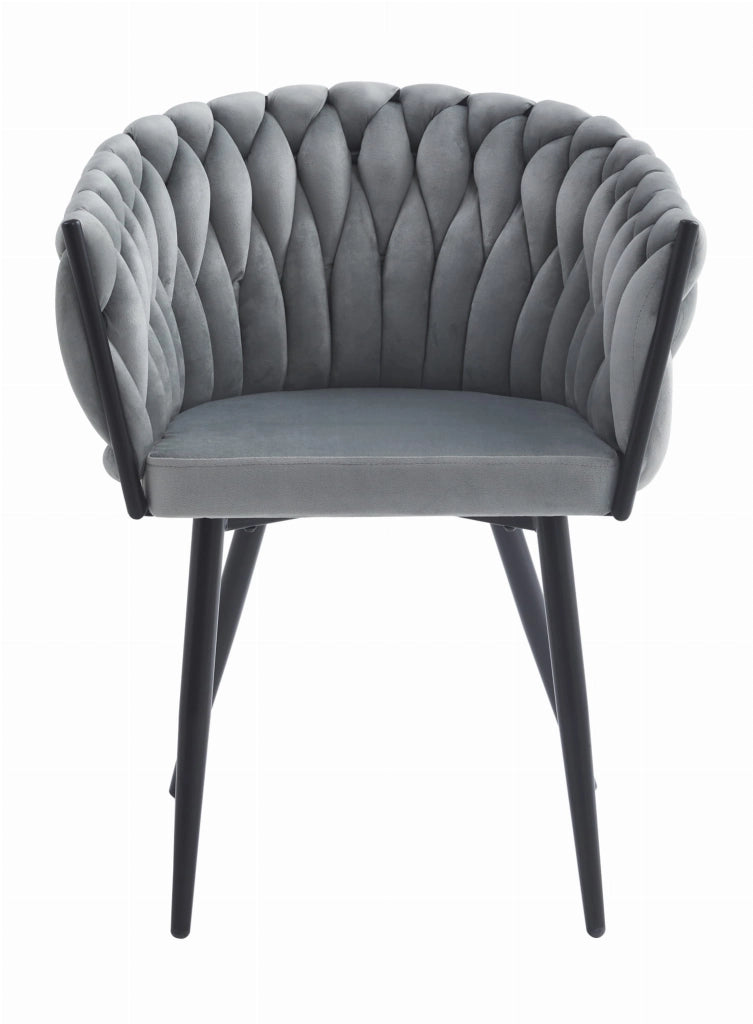 Valora MAYAN CHAIR Grigio chiaro Velluto imbottito x2