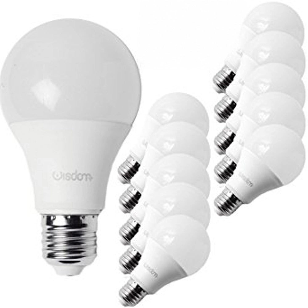 Trade Shop - Kit Da 10 Lampadine Led E27 Da 12w Luce Bianco Freddo Caldo Classe A - -bianco Caldo      -