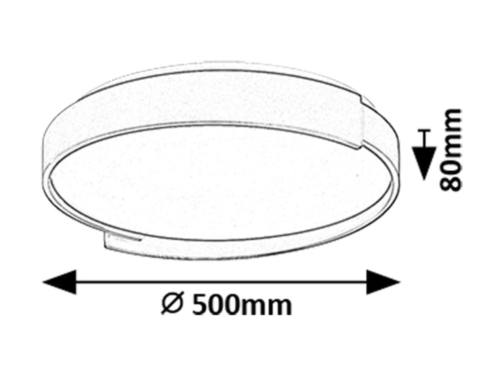 Plafoniera LED Rabalux Laleh nera Ø50 48W telecomando