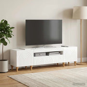 Mobile TV LED Bianco Lucido Legno ingegnerizzato 896249