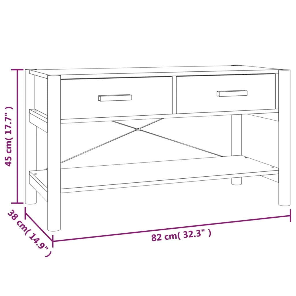 Mobile Porta TV Bianco 82x38x45 cm in Legno Multistrato 345660