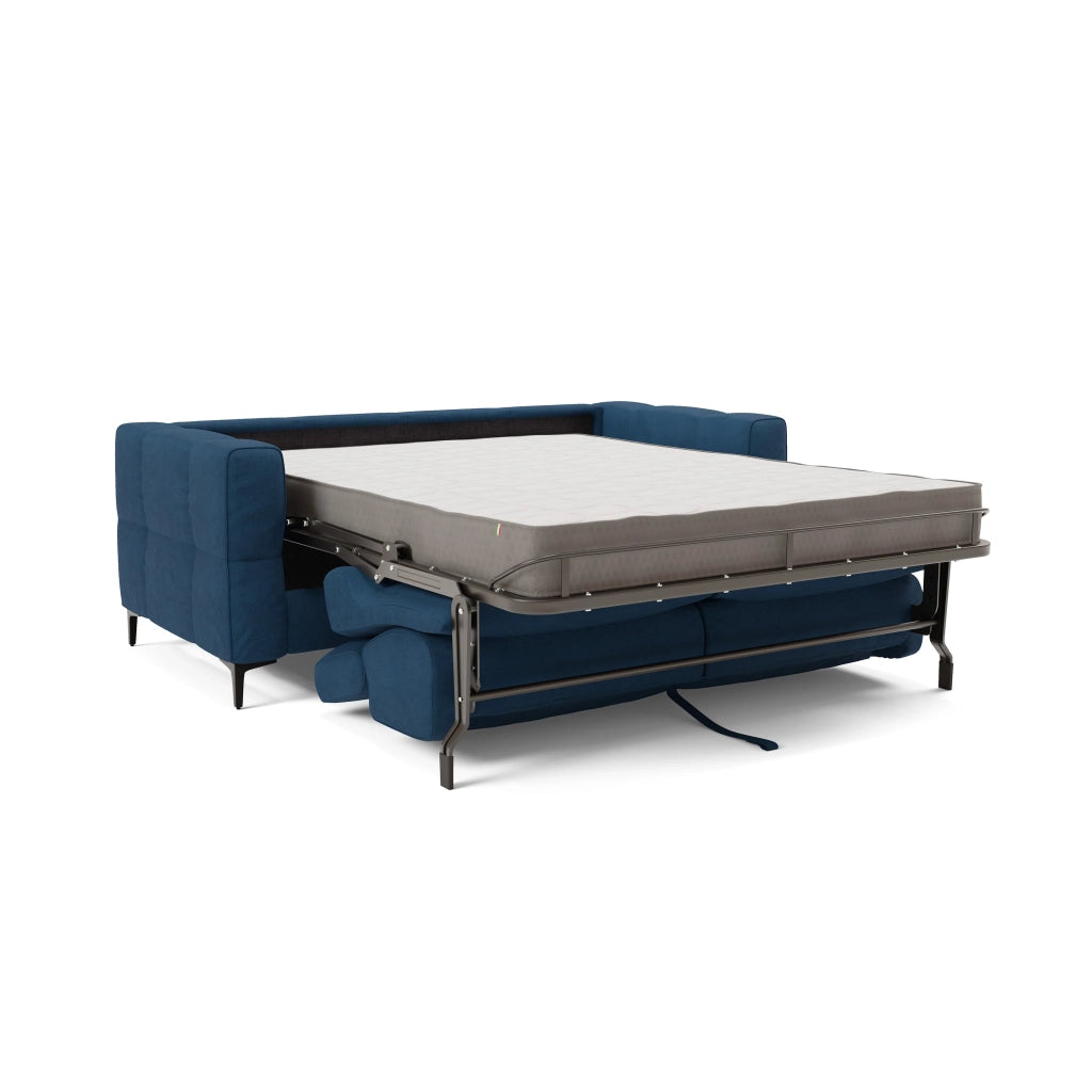 Gardenia Divano letto materasso alto 18 cm con poggiatesta reclinabili e rivestimento impermeabile T02 218 cm (mat. 160x197) blu