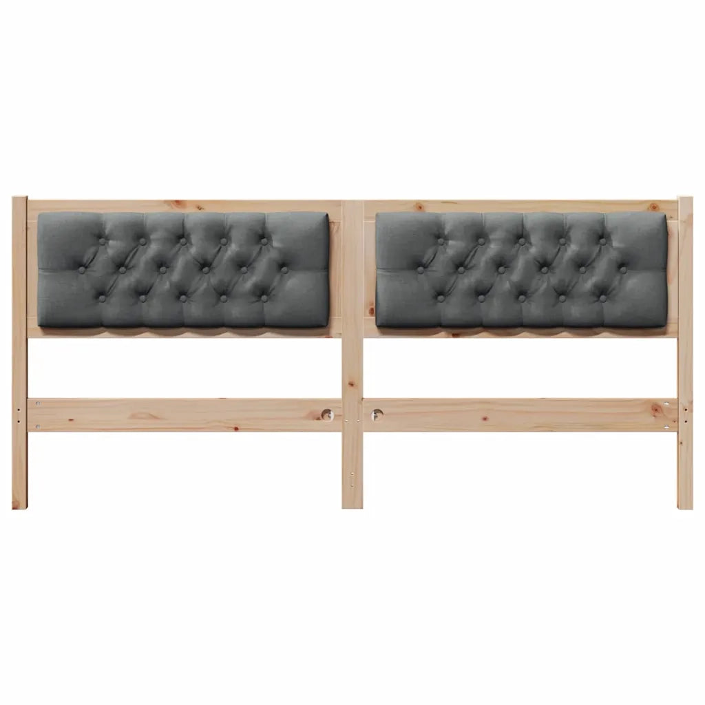 Testiera | Testata marrone e grigio scuro 160 cm Legno di pino massello