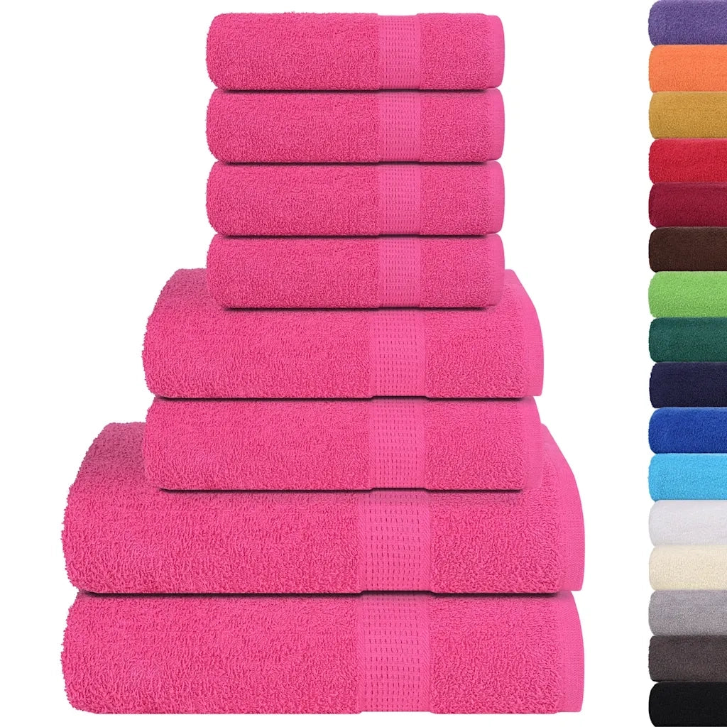 Set di asciugamani 8 pezzi FROGN Rosa 360 g/m² 137077
