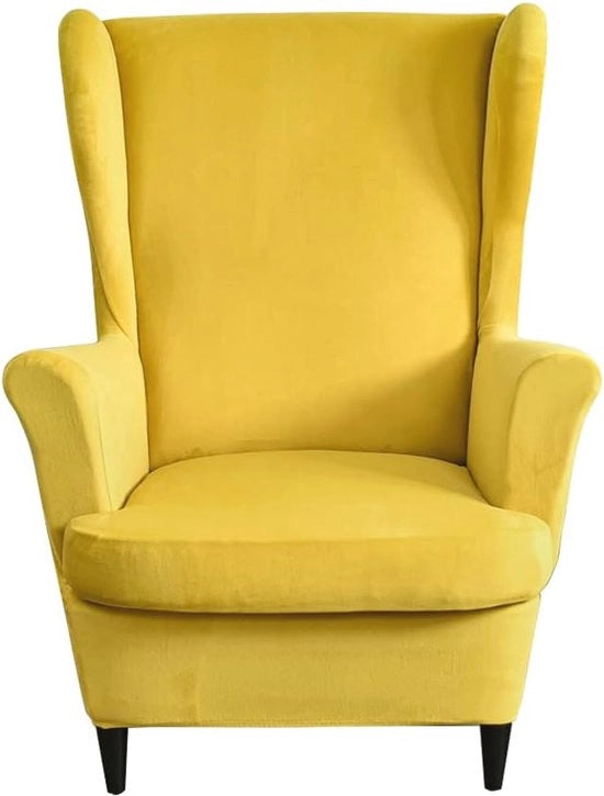 Sedili da poltrona con coperture in velluto - Set di 2