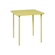 Tavolo da giardino in metallo 2 posti, 70cm, giallo