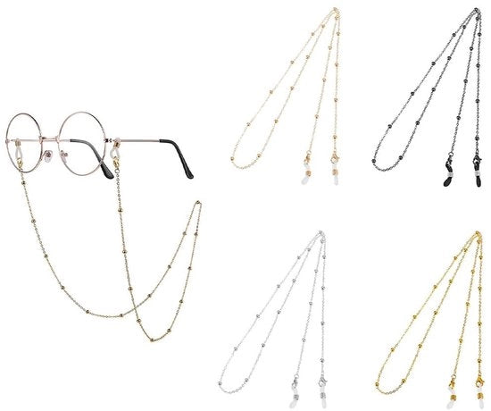 Cinturino per Occhiali Elegante Catenella - Cinturino per Occhiali - Antiscivolo - Leggero - Comfortevole - Metallo di Alta Qualità - Cinturino per Occhiali con Catenella 

Modello: Brilband 
Codice: 123456