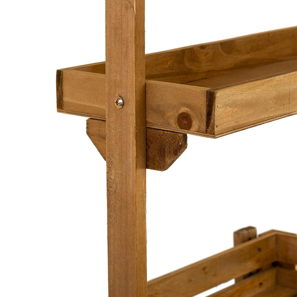 Scaffale espositivo in legno a 4 ripiani