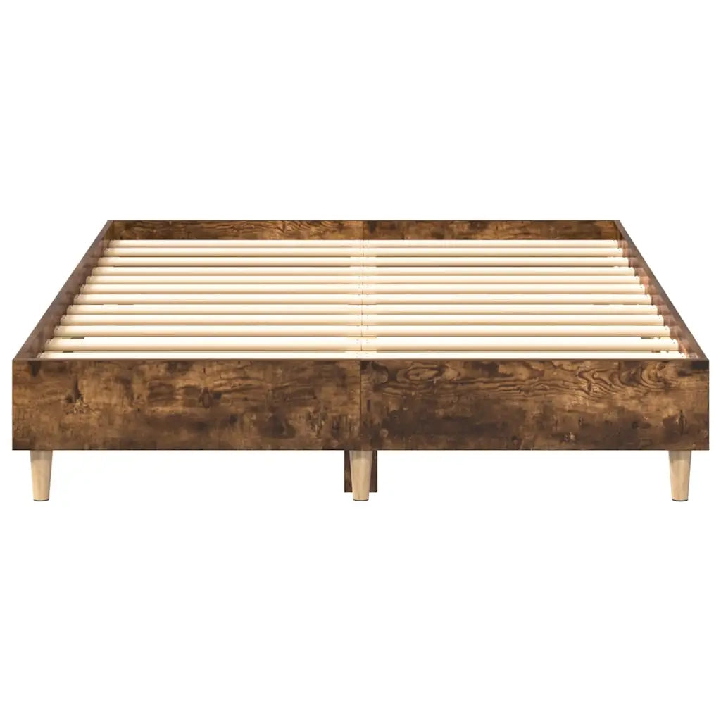 Giroletto senza Materasso-Struttura Letto Rovere Fumo 140x190 cm in Truciolato 923421