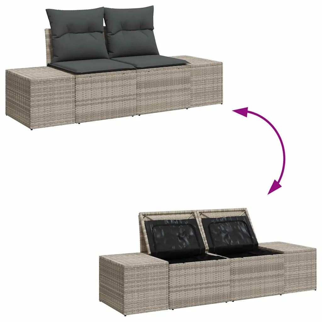 Set Divano da Giardino 9 pcs Grigio chiaro e grigio scuro 3357885