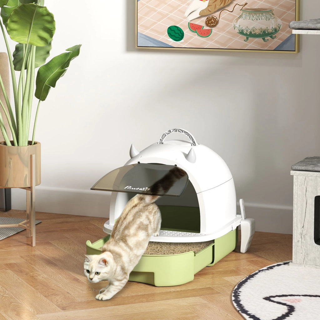 Lettiera per Gatti Chiusa con Vassoio Estraibile ¨C Minimal ¨C Multicolore
