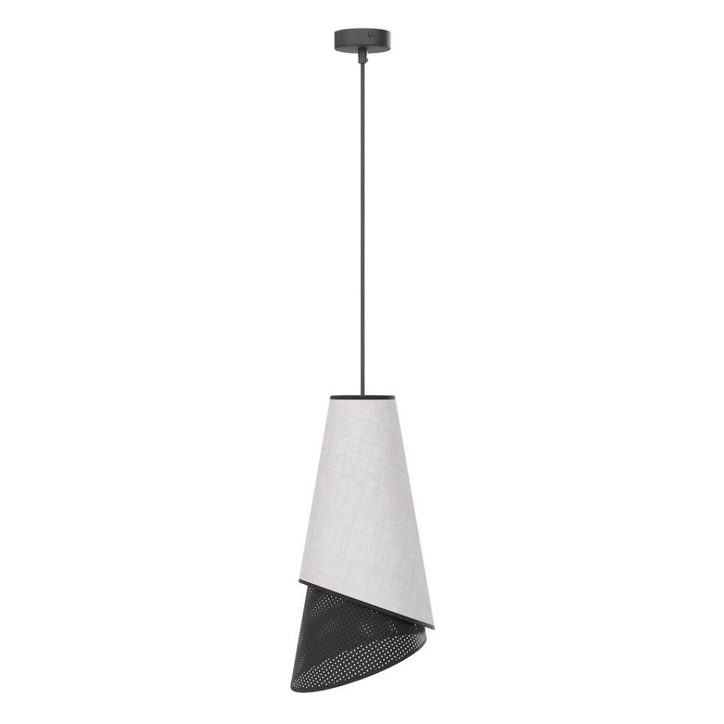 Lampada sospesa MODA 1xE27 nero grigio Emibig