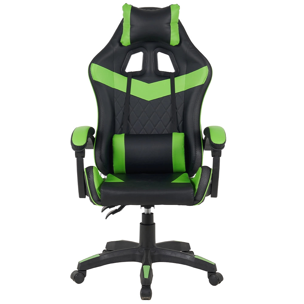 Sedia Gaming da Scrivania Verde e Nera con Led RGB Altezza Regolabile 106-116cm