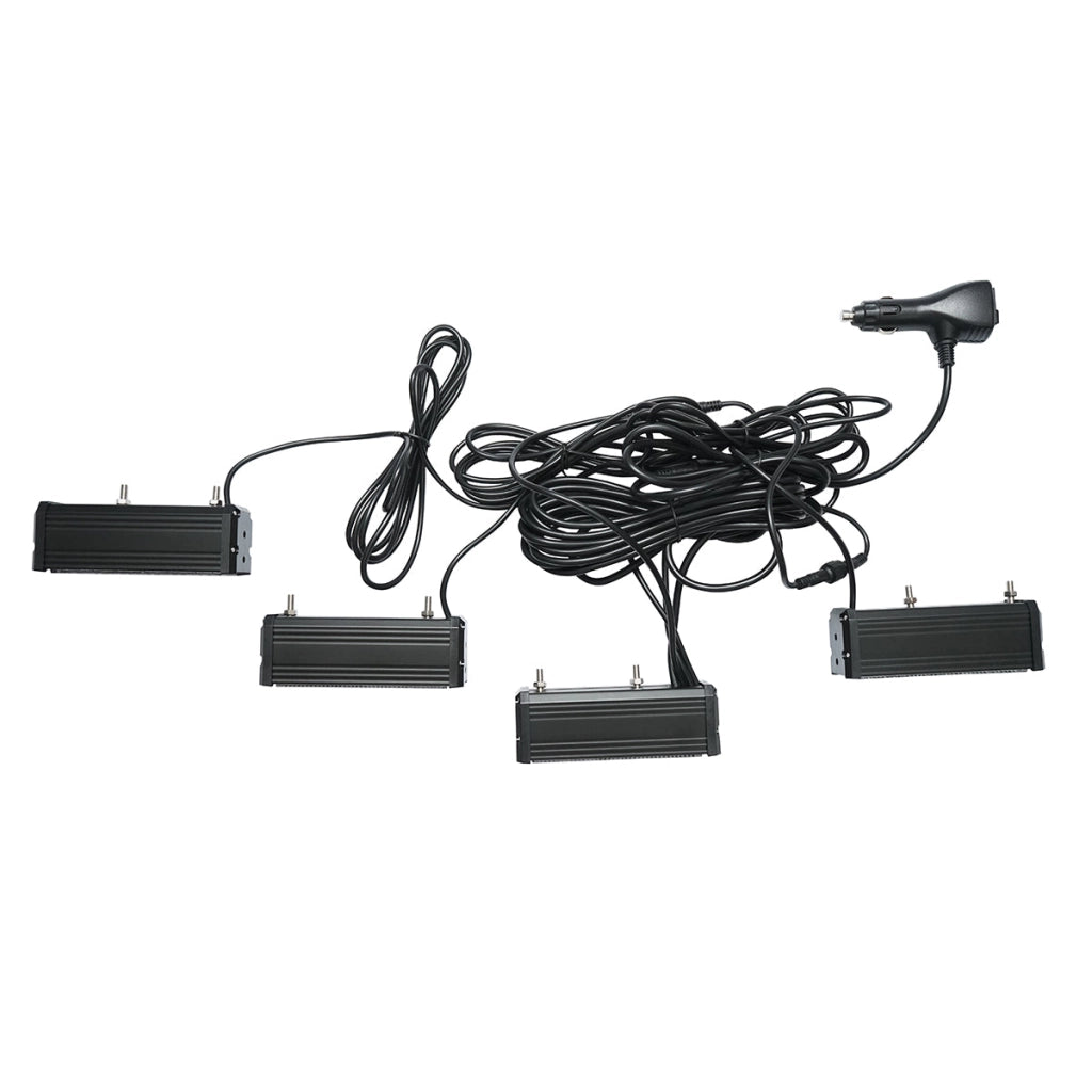 Set di 4 luci stroboscopiche con 6 LED, luce gialla 12V Breckner Germany