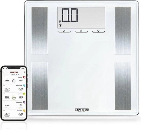 Pesa corporea con analisi BIA premium Bluetooth app con display LCD grande e corpo adatto