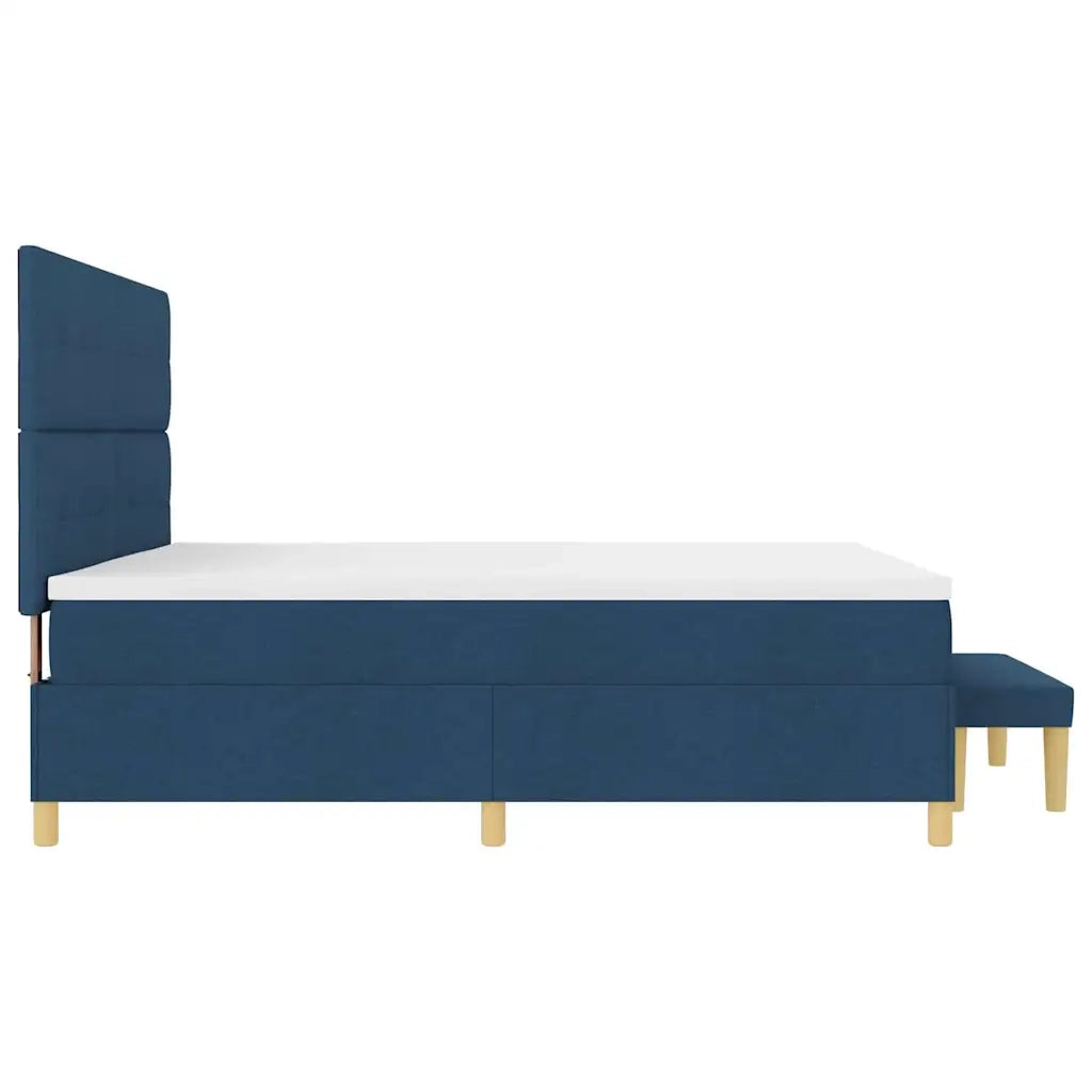 Letto a molle con materasso Blu 200 x 200 cm Tessuto 3344330
