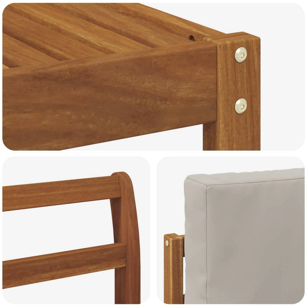 Set di divani da esterno 6 pcs Grigio Naturale e Chiaro 3366289