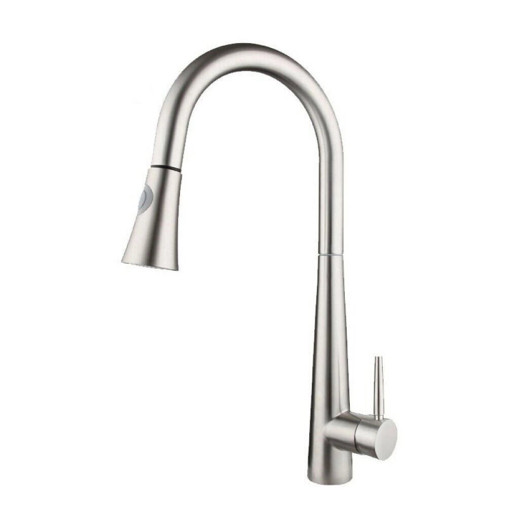 Trade Shop - Miscelatore Rubinetto Monocomando Lavello Cucina Con Doccetta A Canna Alta 52692 -