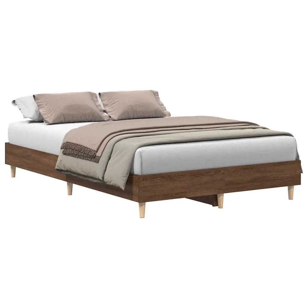 Giroletto senza Materasso-Struttura Letto Rovere Marrone 120x190 cm Truciolato 403825