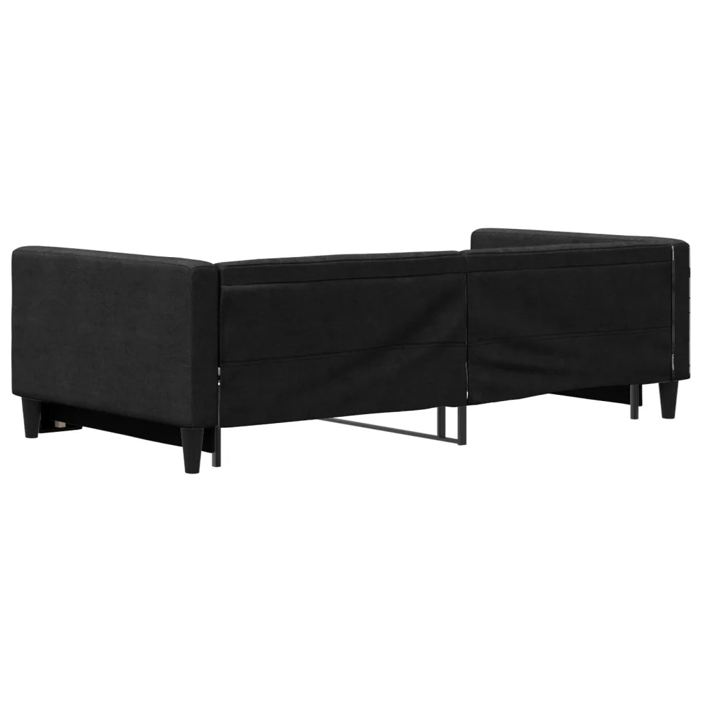 Divano letto | Sof¨¤ letto | Letto singolo Estraibile Nero 100x200 cm in Tessuto