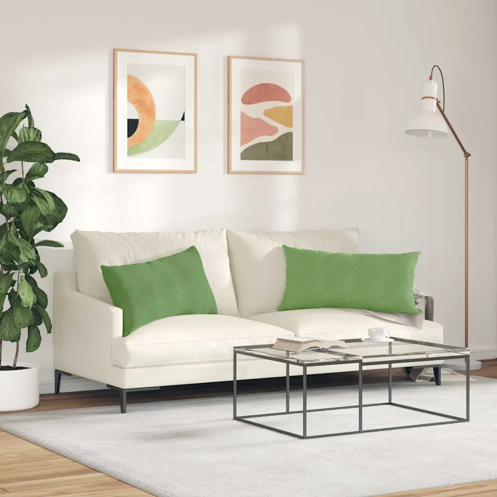 Cuscini da Divano 2 pcs Verde chiaro 80 x 40 cm 42013716