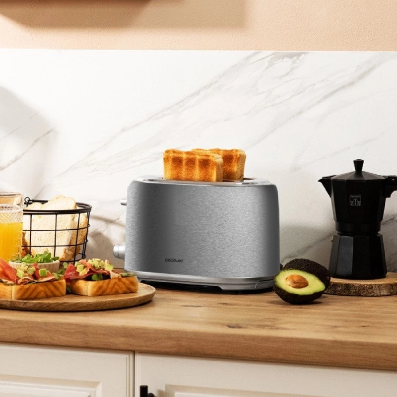 CECOTEC 03206 - Tostapane verticale Toast&Taste 1000 Retro Double Inox