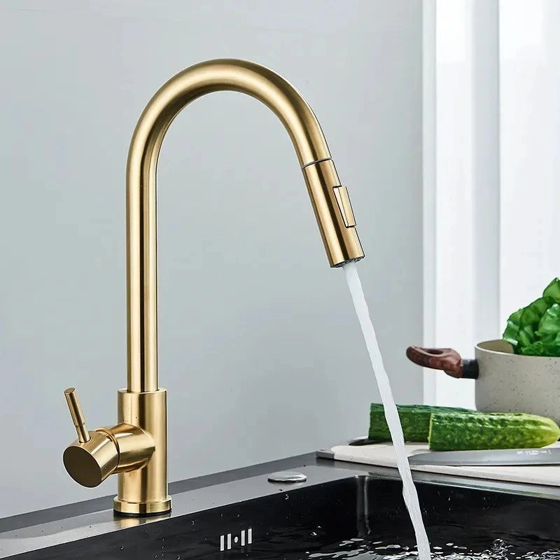Rubinetto Da Cucina Rea Fresh Brush Gold