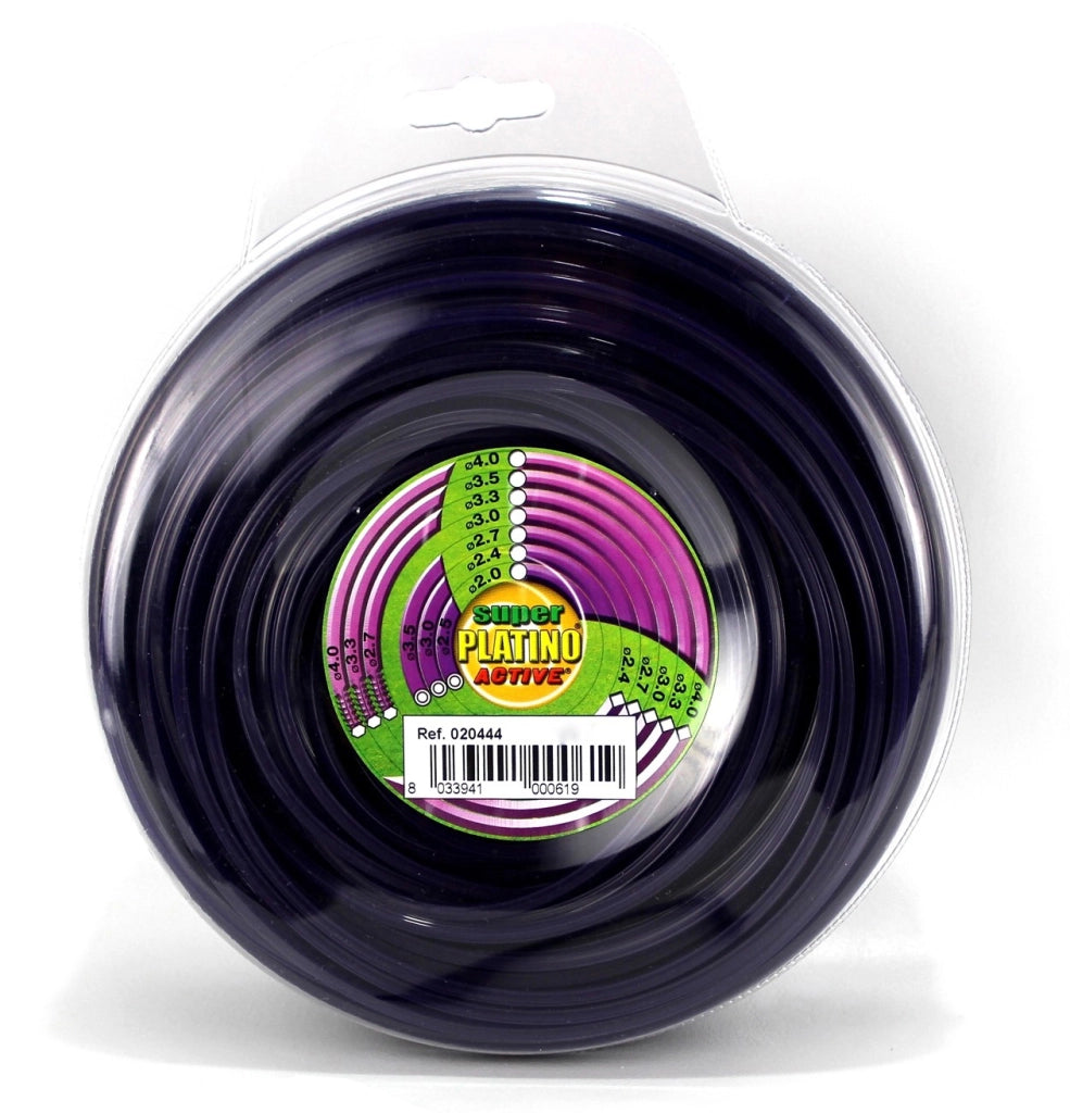 Active FILO SEGHETTATO PER DECESPUGLIATORE PLATINO Col. Viola  mm. 3,3x15 mt. (gr. 155)