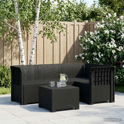 Divano da giardino 4 posti aspetto rattan PP Antracite 3443994