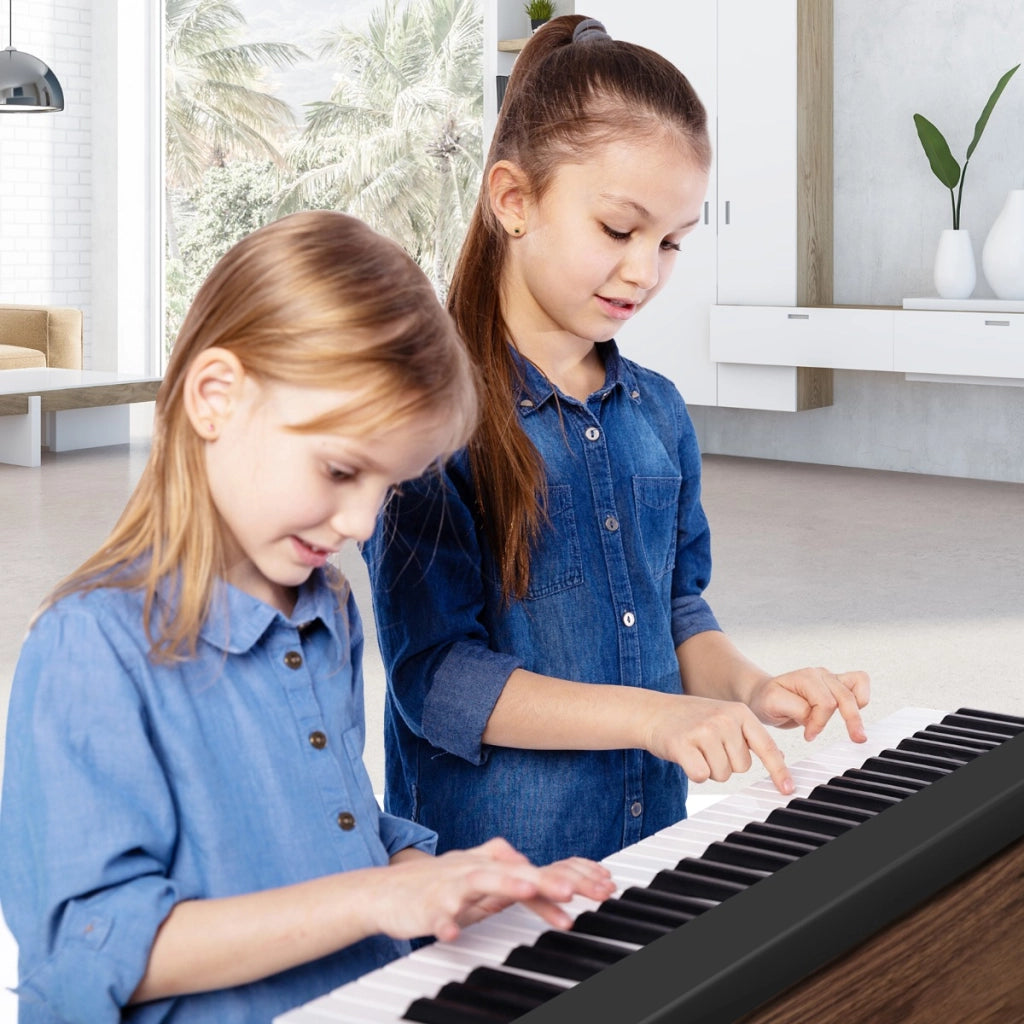 Pianoforte con 61 tasti a grandezza standard leggio pedale sustain midi borsa, Tastiera elettronica portatile Nero