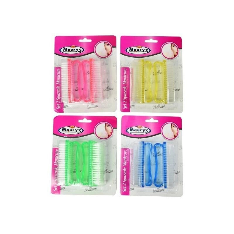 MAURY'S SPAZZOLINI PER MANICURE IN CONFEZIONE DA 2 PEZZI IN COLORI ASSORTITI