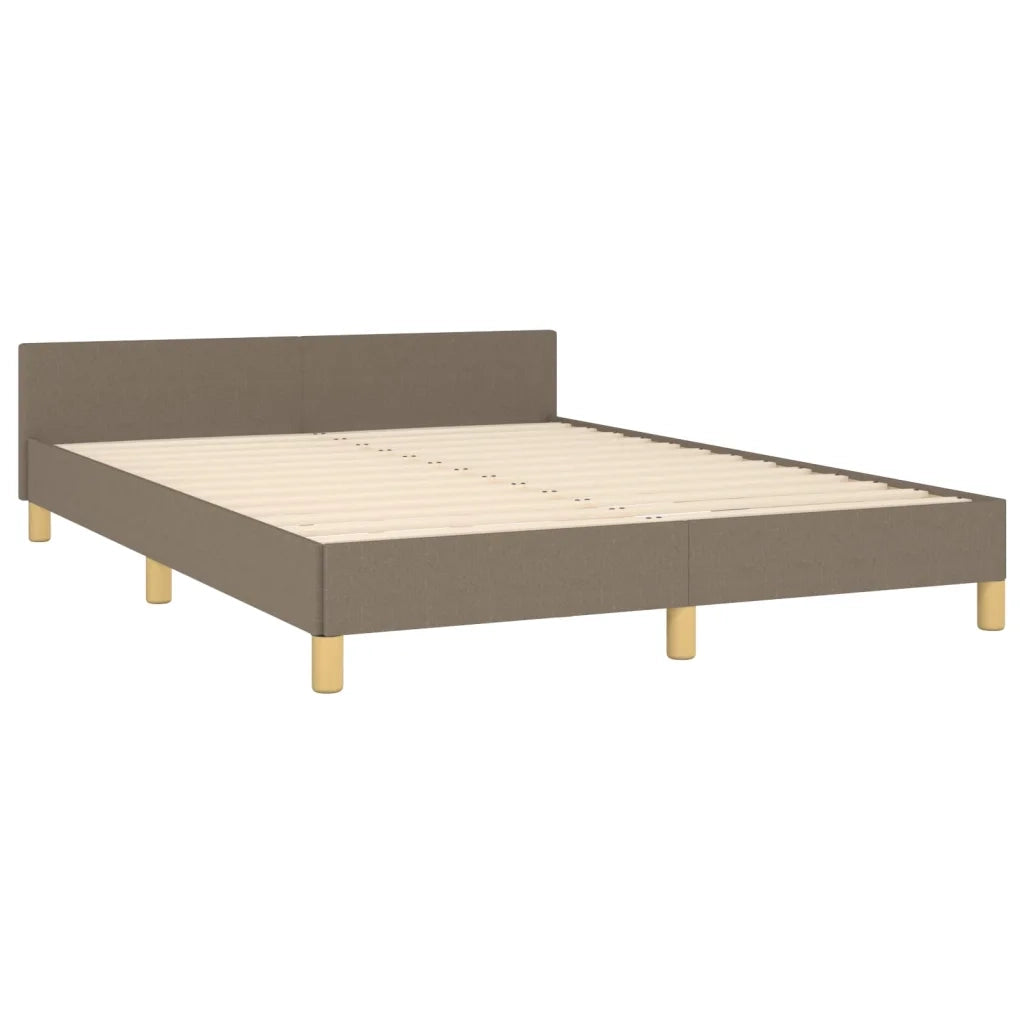 Letto matrimoniale | Letto per adulti | Giroletto senza Materasso Tortora 140x200 cm in Tessuto