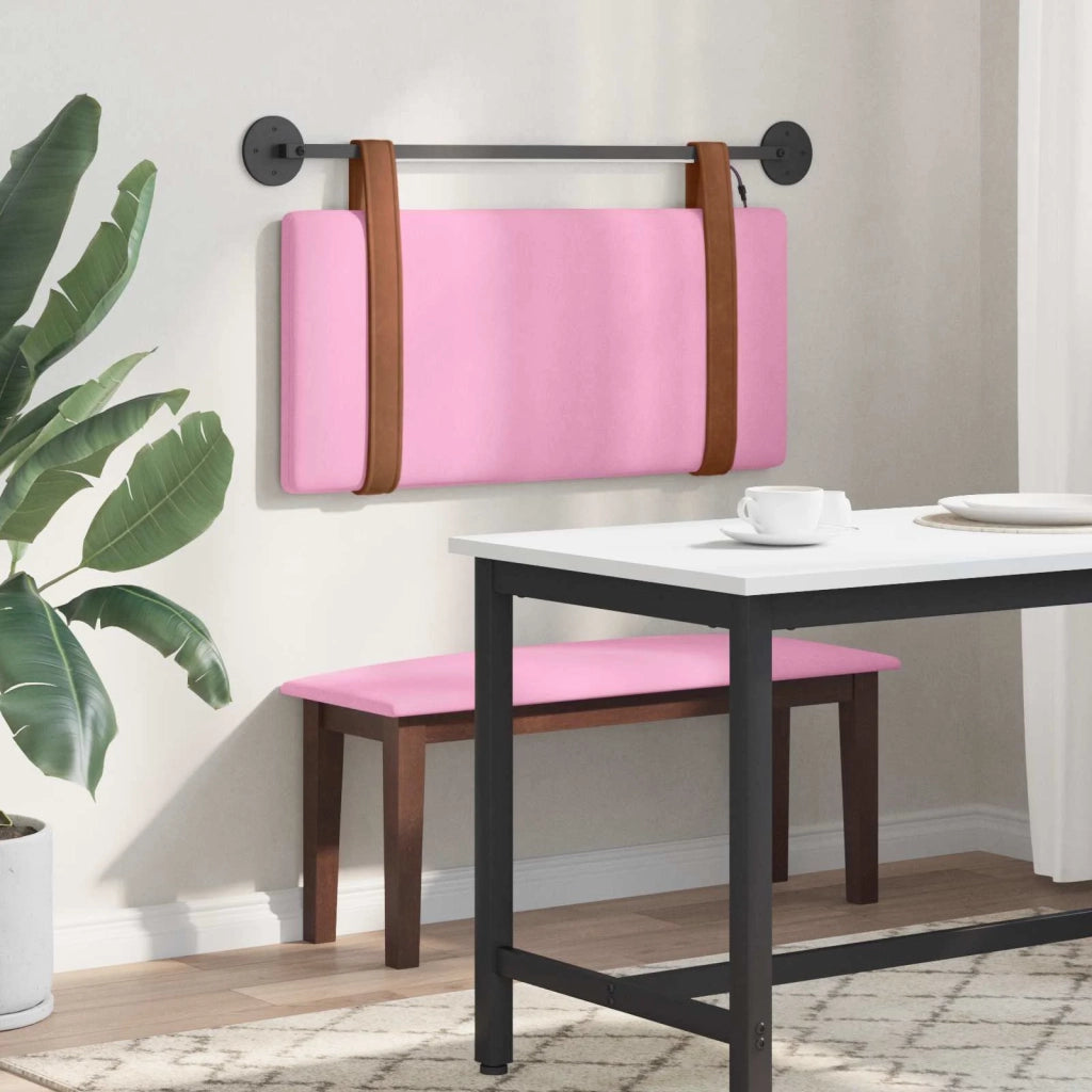 Testiera sospesa Con luce LED Rosa PU Antico 3423874