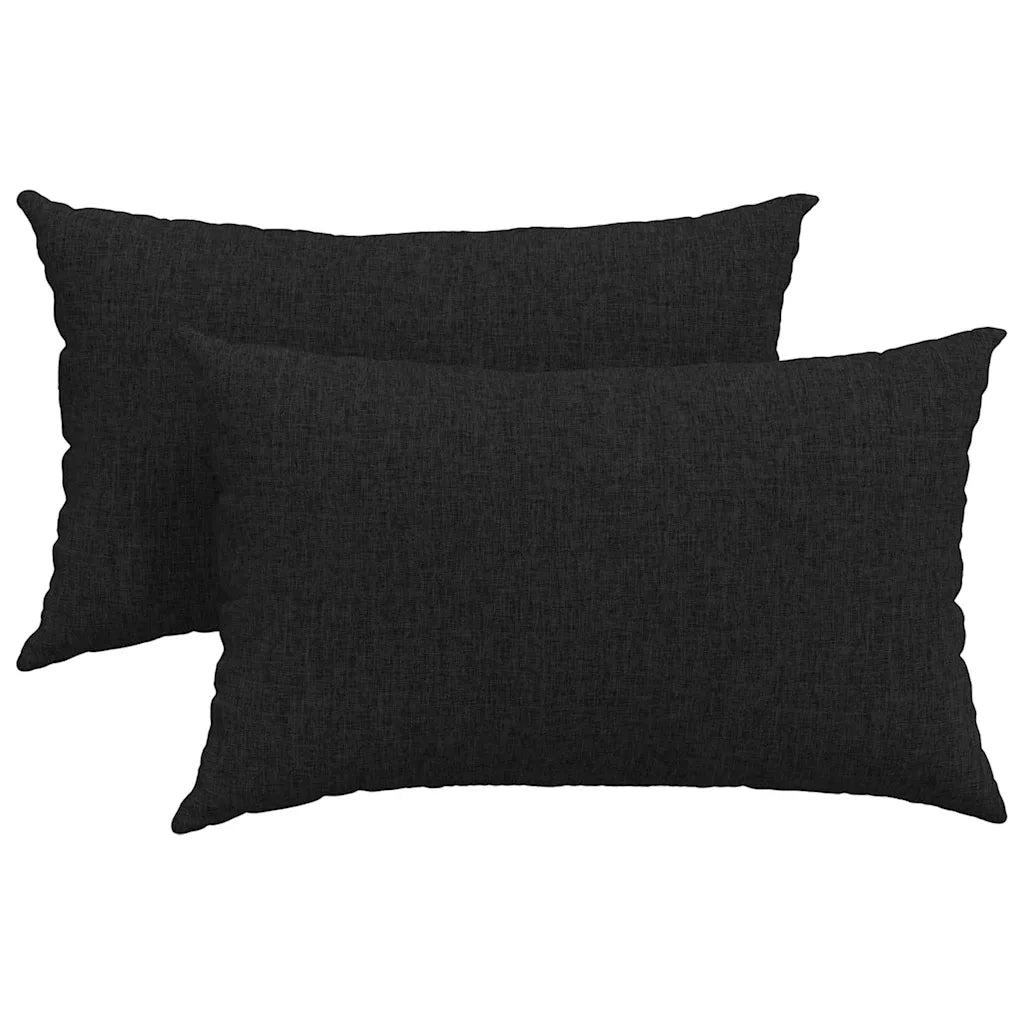 Cuscini da Divano 2 pcs Nero 50 x 30 cm Tessuto 42013612