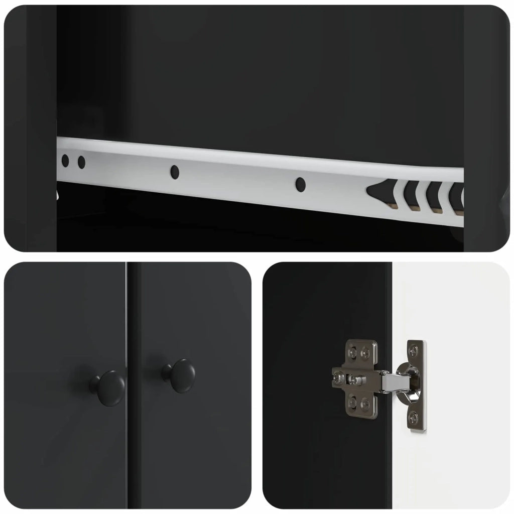 Set di armadi 2 pcs Nero Legno ingegnerizzato 3416899
