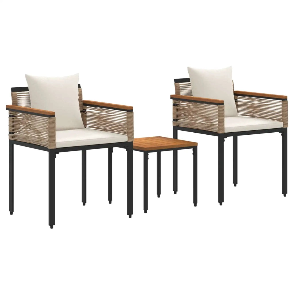 Set di Mobili da Esterno Beige e Bianco Crema polyrattan 42025234