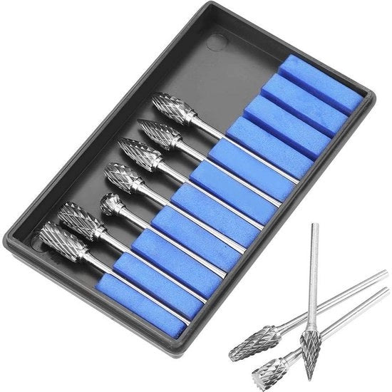 Set di Snidetti in Acciaio Duro 10 pezzi - Doppia Molatura in Acciaio Duro - Diametro della Lavorazione 2,35 mm - Diametro della Testa 6 mm - Materiale Resistente al Calore - Set di Snidetti Frees
