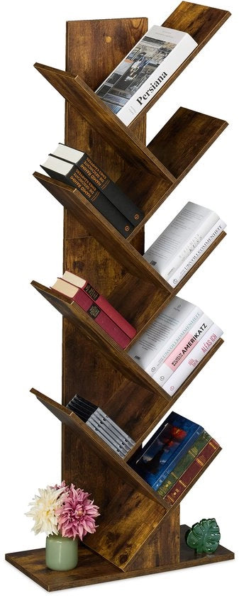 Libreria in forma di albero - Stile e versatile - 1 pezzo - H138 x B51 x D25 cm