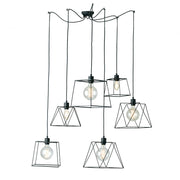 Lampadario 6 luci ROXANE nero