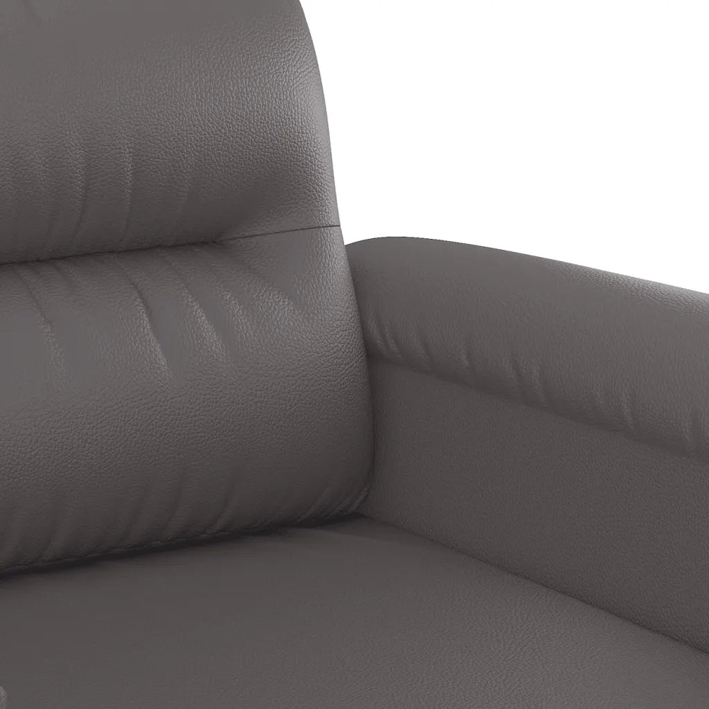 Poltrona | Sedia Relax Grigia 60 cm in Similpelle