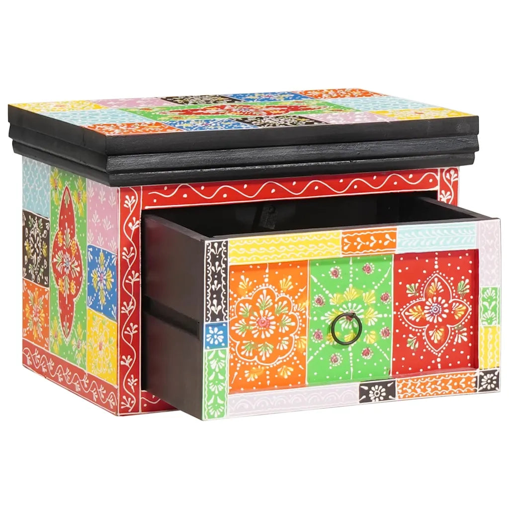 Comodino | Armadio da Notte | Mobiletto da notte con cassetto Multicolore 40 x 30 x 28 cm