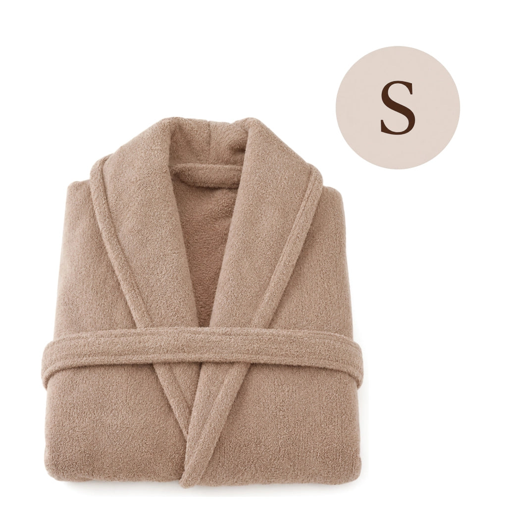 Satofa, Accappatoio 100% Cotone con Cappuccio, Marrone Sabbia
