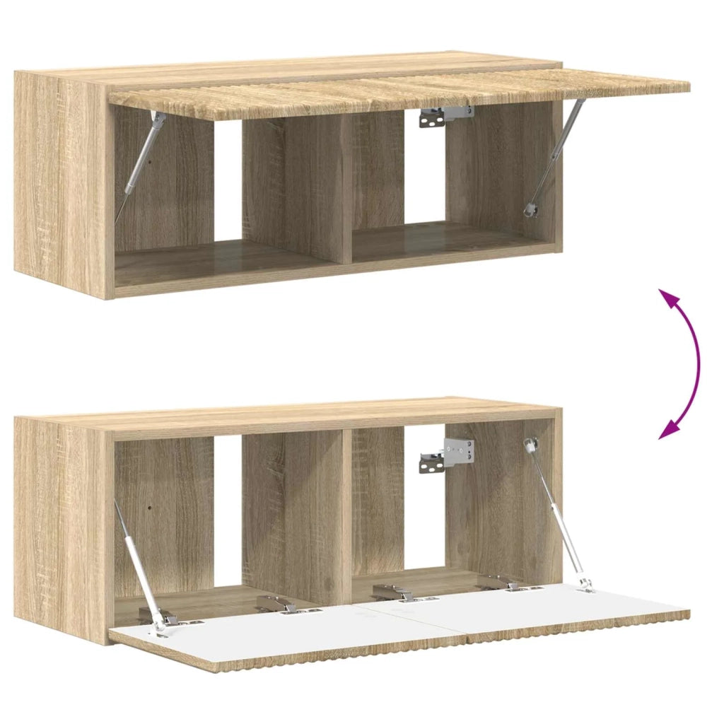 Set di Mobiletto da TV a Parete 4 pcs Rovere Sonoma 3408918