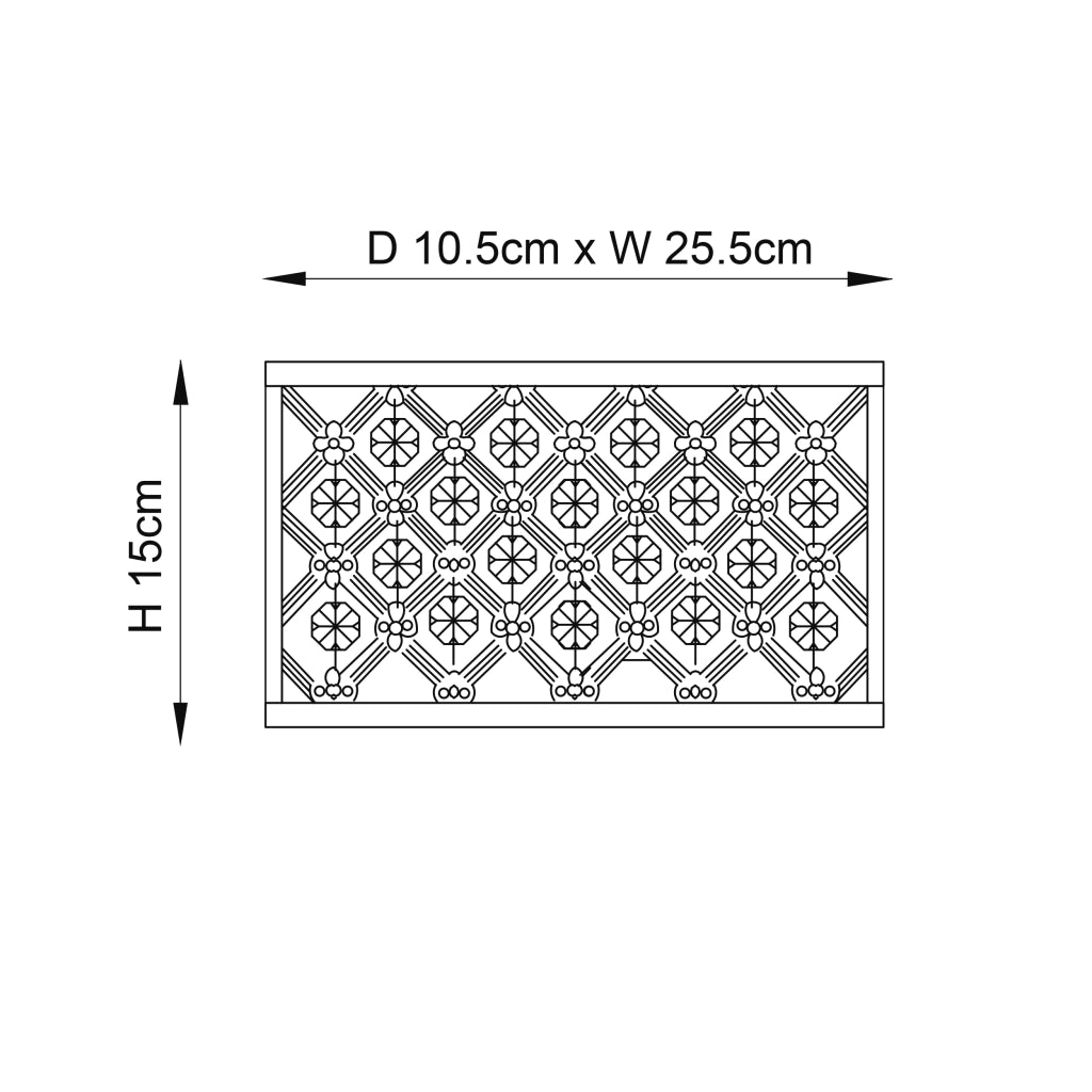 Applique glamour semitonda ottone anticato cristallo 2xE14